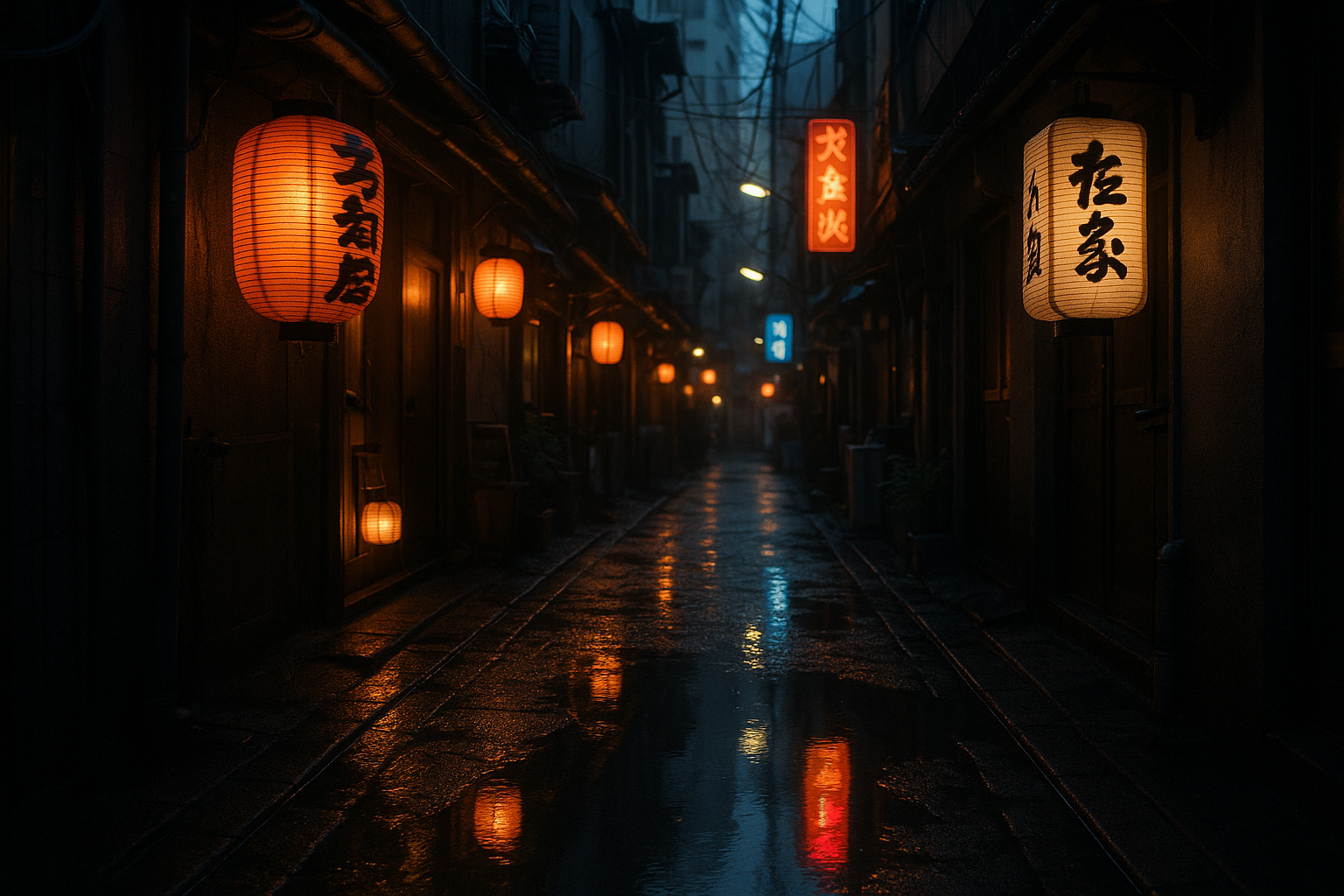 Tokyo alley at dusk